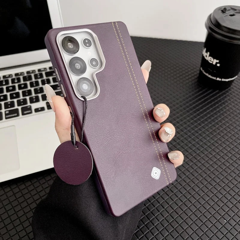 Business PU Leather Magnetic Phone Case for Samsung