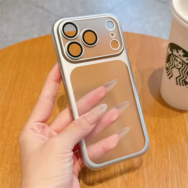 Luxury Electroplated Frame Fingerprint-Resistant Frosted Case for iPhone