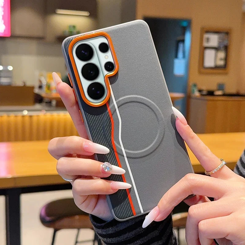 Luxury Magnetic Leather Case for Samsung Galaxy