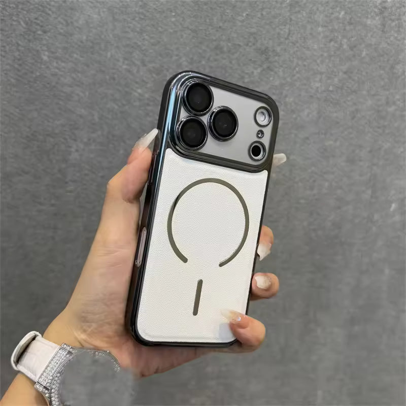 Premium  Leather Magnetic Bumper Cover for iPhone
