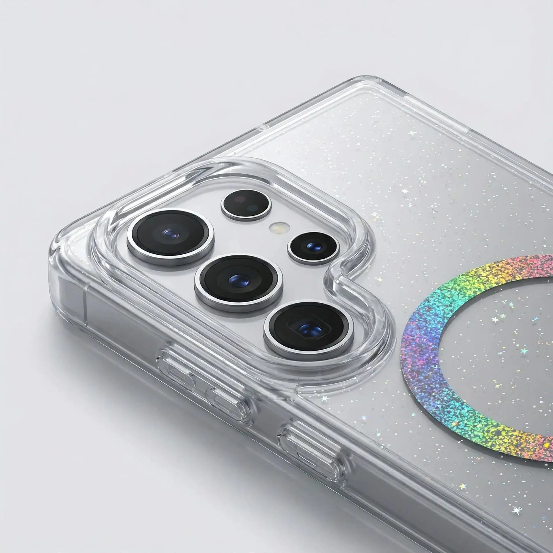 Laser Glitter Magnetic Ring Case for Samsung Galaxy