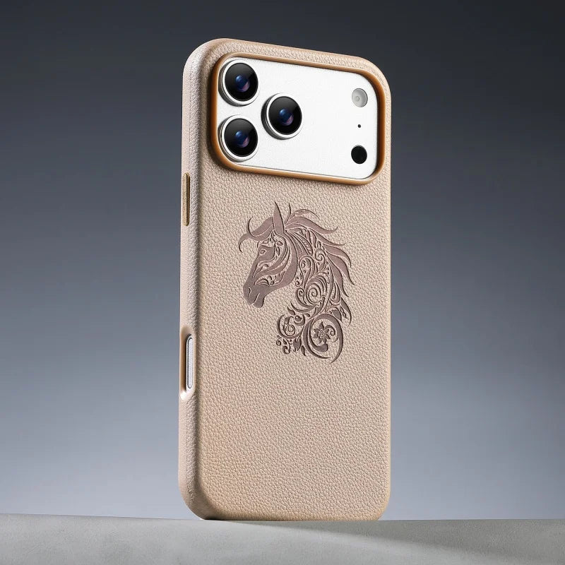 Premium PU Leather iPhone 17/16/15 Pro Max Case