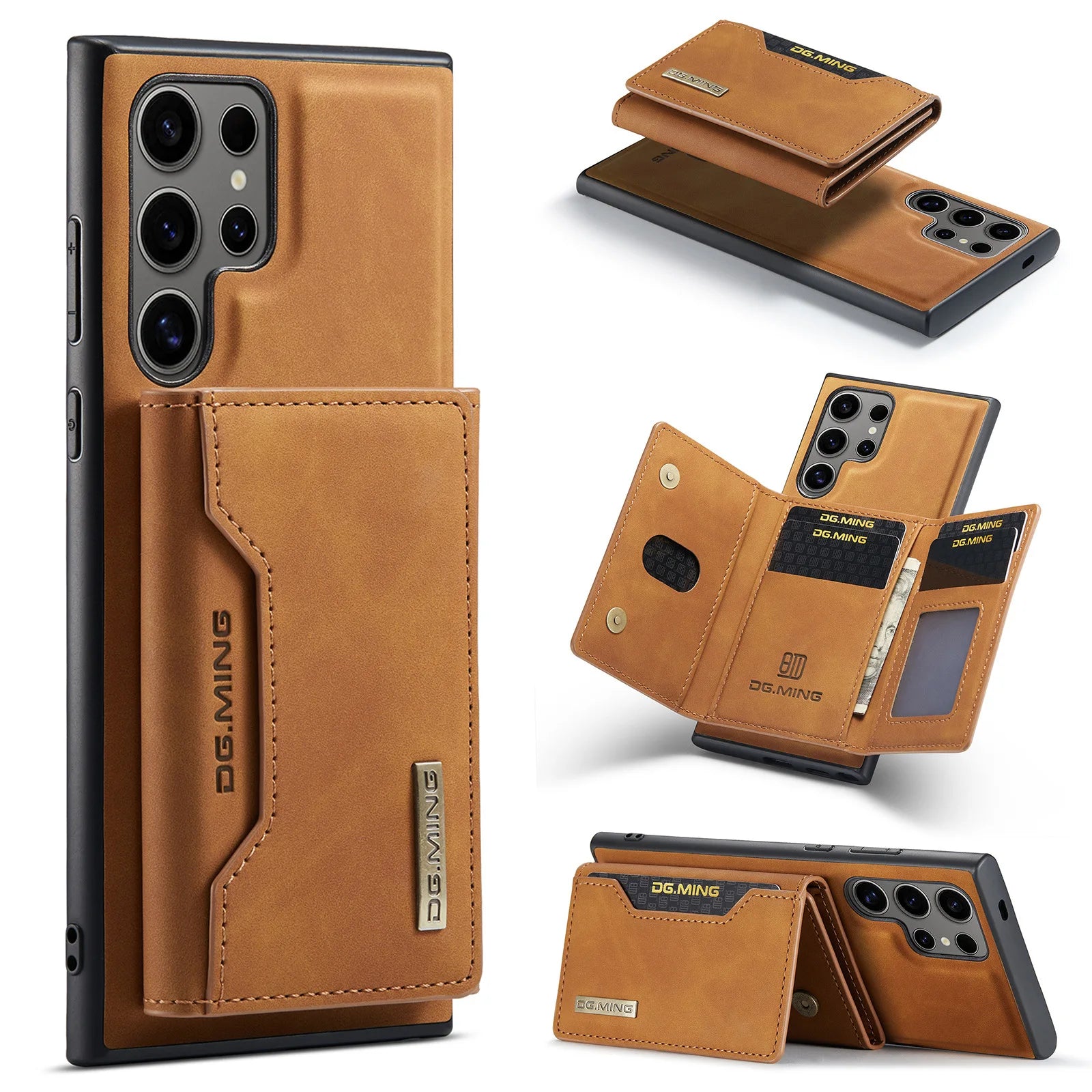 M2 2-in-1 Magnetic Card Holder and Protective PU Leather Case