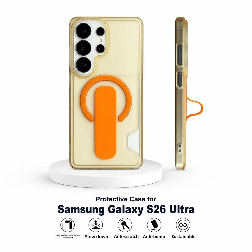 Magnetic Ring Matte Integrated Case for Samsung Galaxy