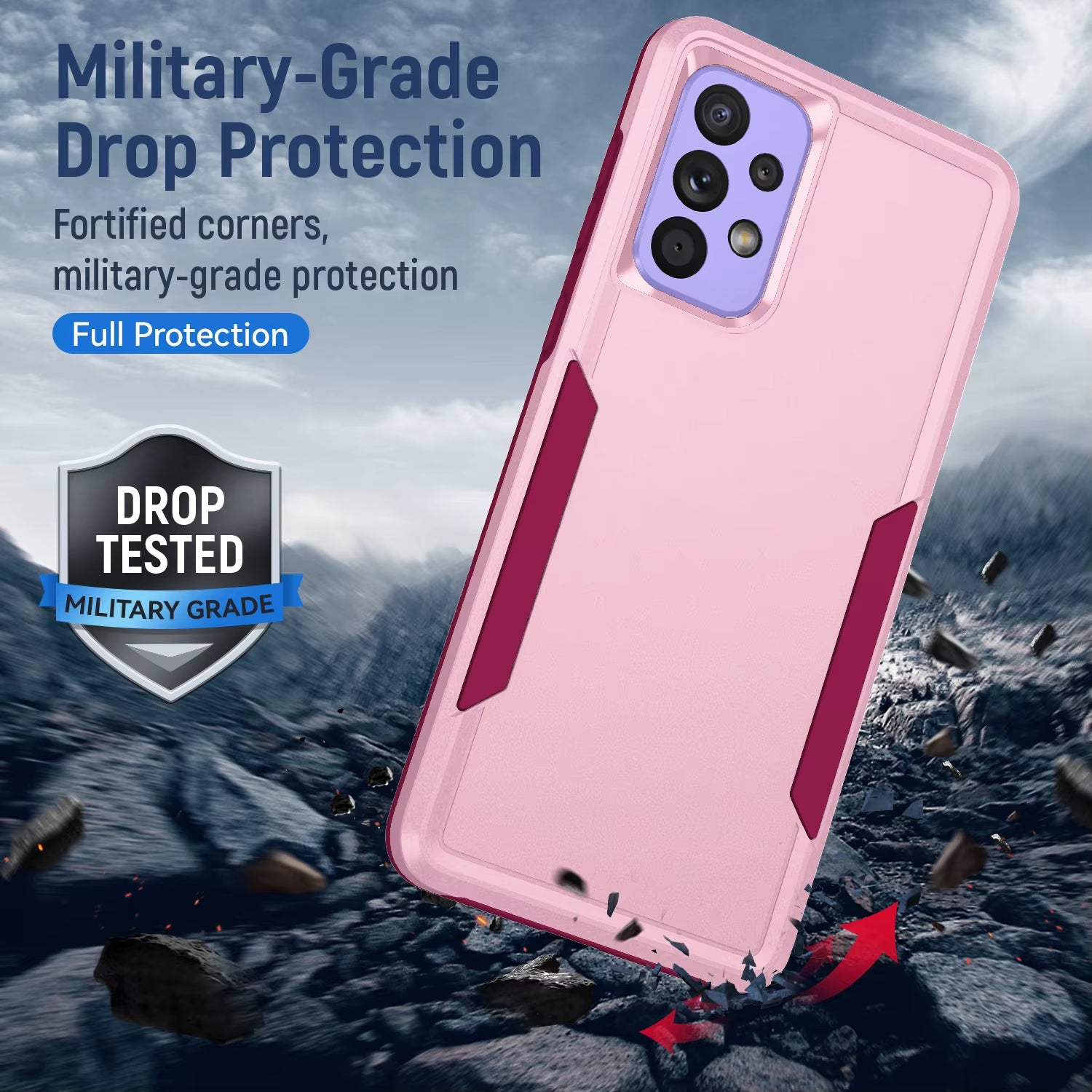 Anti-Drop Hard Back Protective Case for Samsung – Shockproof Slim Phone Cover