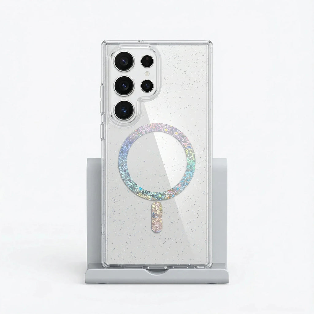 Laser Glitter Magnetic Ring Case for Samsung Galaxy