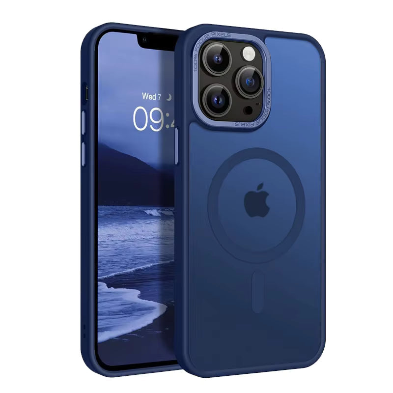 Matte Frosted TPU Silicone Magnetic Case for iPhone – Shockproof Slim Protective Cover