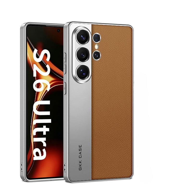 ElitePlated Luxury Leather Case – Ultra-Thin Shockproof Silicone Cover for Samsung Galaxy