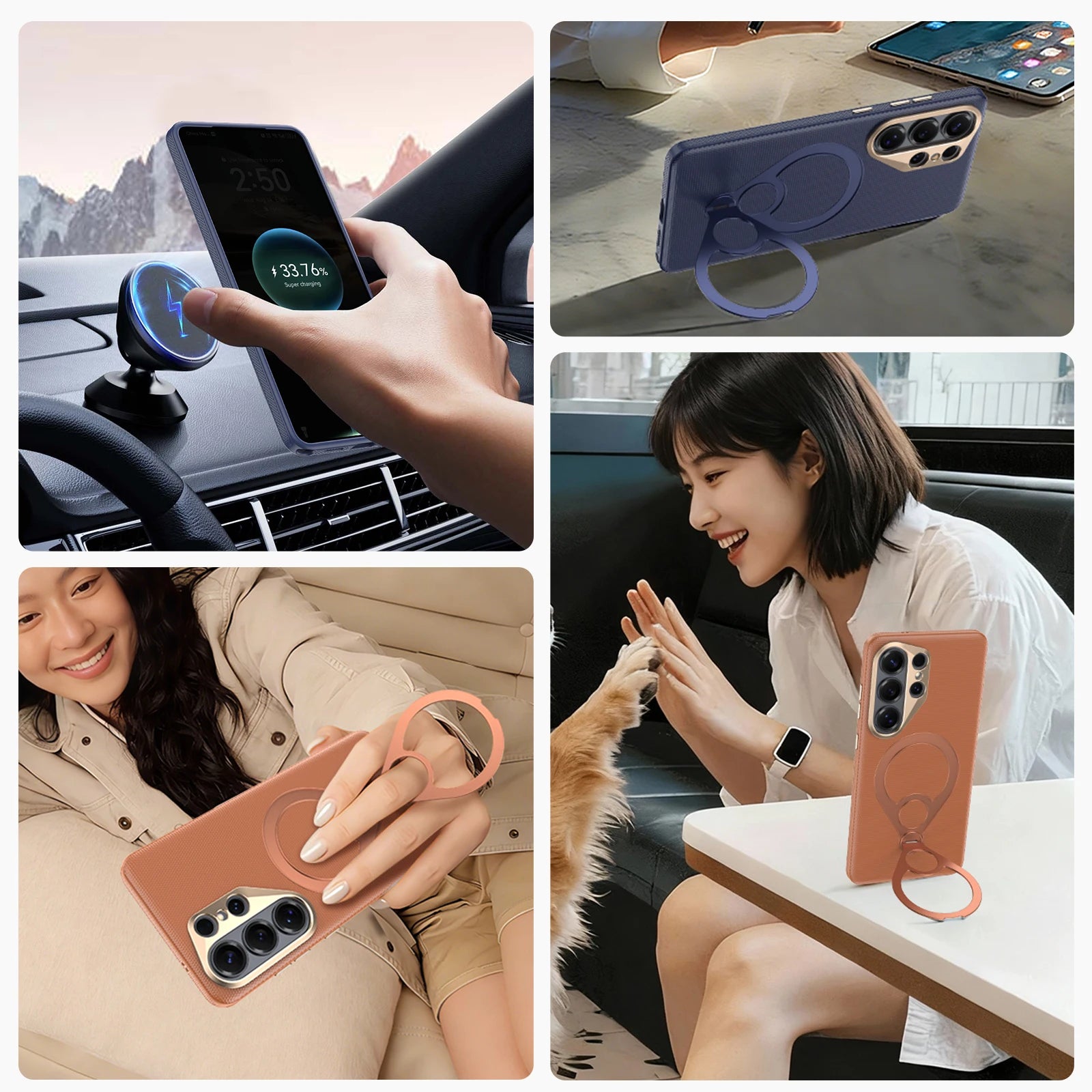 Luxurious and High-grade Wear-resistant Leather PC Magnetic Swinging