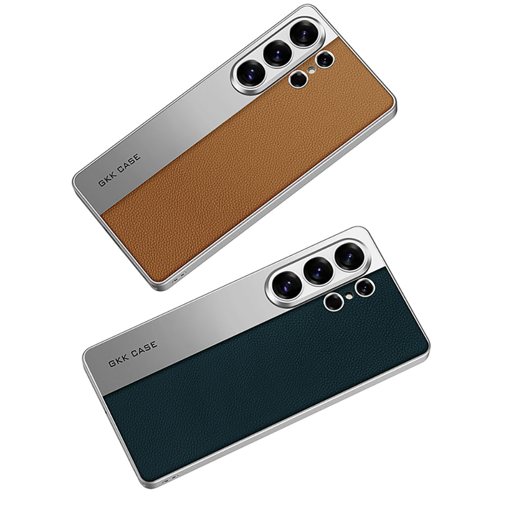 ElitePlated Luxury Leather Case – Ultra-Thin Shockproof Silicone Cover for Samsung Galaxy