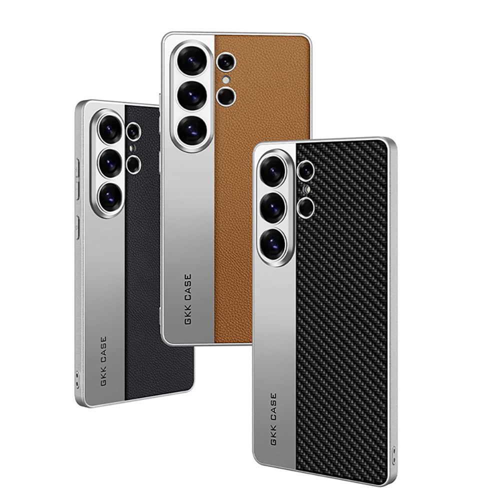 ElitePlated Luxury Leather Case – Ultra-Thin Shockproof Silicone Cover for Samsung Galaxy