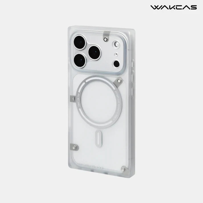 Matte Semi-Transparent Magnetic Square Case for iPhone